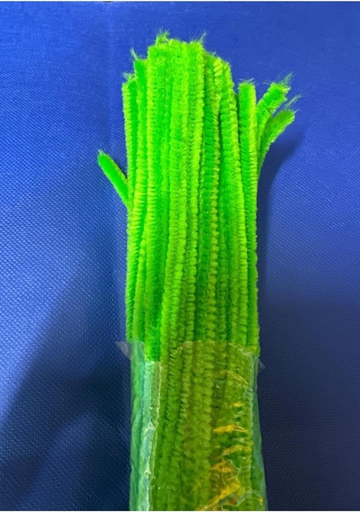 Fıstık Yeşil Şönil 30 Cm 100 Adet Chenille Stem
