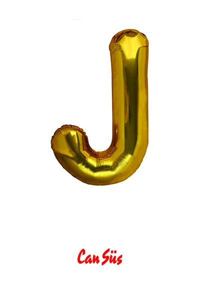 Harf Folyo Balon Gold 100cm 40 Inç J