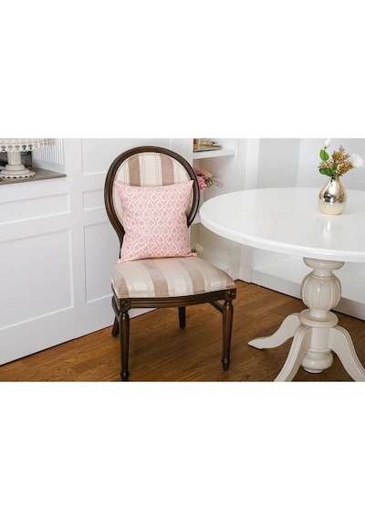 Melisa Damask Baskılı Duck Kumaş Kırmızı Kırlent 45 45 Cm - 808 45 x 45
