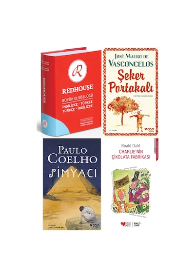 Ortaöğretim Sözlüklü Okuma Seti 1 4 Kitap Set & Redhouse Büy...