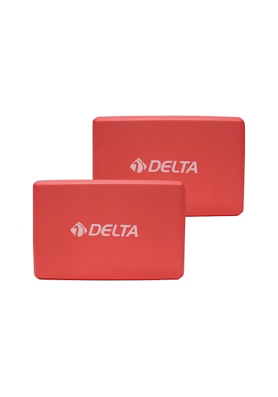 Delta Çiftli Yoga Blok - 2 Adet Yoga Block - Eva Yoga Bloğu Seti-Kırmızı