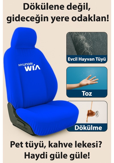 Her Mevsim Rahatlik Sunan Hyundai Elantra İle Uyumlu Oto Koltuk Kılıfı İle Aracınızda Lacivert