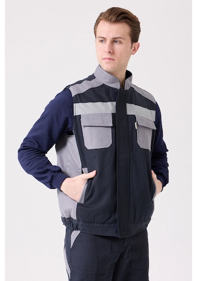 Urtica Kışlık İş Ve Outdoor Yelek Lacivert-Gri