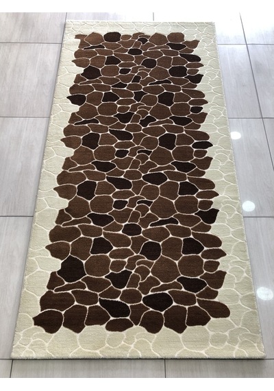Saray Halı Klasik 10698 V 100X200 Kahve Krem 2 Metre Yolluk !
