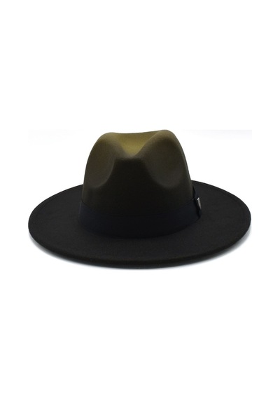 Külah Erkek Multicolor Fötr Şapka Haki Panama Hat-Haki-Standart