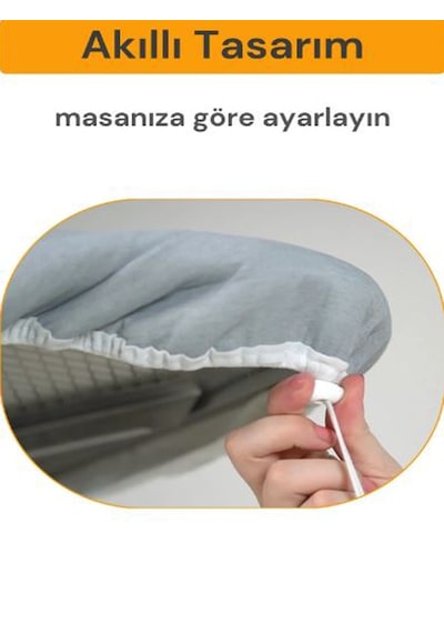 Keçeli Yanmaz Kumaş Ütü Masası Kılıfı Lastikli 50 x 120 CM