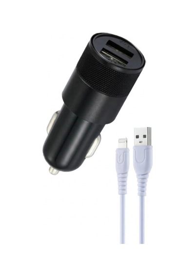 C03l Lightning 12w Tüm Araçlara Uyumlu Araba Çakmaklık Çift Usb Girişli Oto Şarj Aleti Soketi
