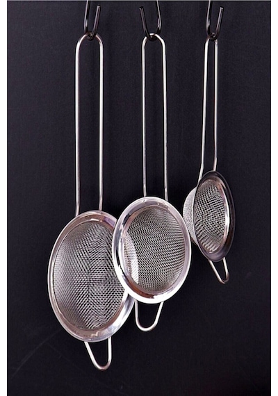 Lüx Paslanmaz Metal 3 Boy Çay& Bitki Süzgeci Metal Diğer