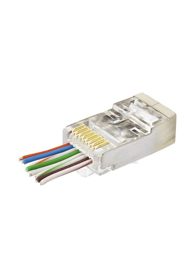 Metal Zırhlı Rj45 Konnektör Seti 100 Adet Şeffaf Kutu
