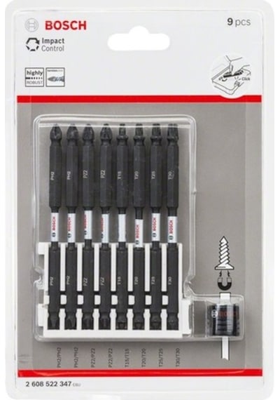 Bosch Impact Ctrl Çift Taraf 9'lu 110mm Vidalama Ucu Paketi - 2608522347 Bosch Impact Ctrl Çift Taraf 9'lu 110mm Vidalama Ucu Paketi - 2608522347