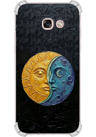 Samsung Uyumlu Galaxy J7 Prime 2 İle Köşe Korumalı Kılıf Metamorfoz Ekinoks Tasarımlı Uv Baskılı Şeffaf