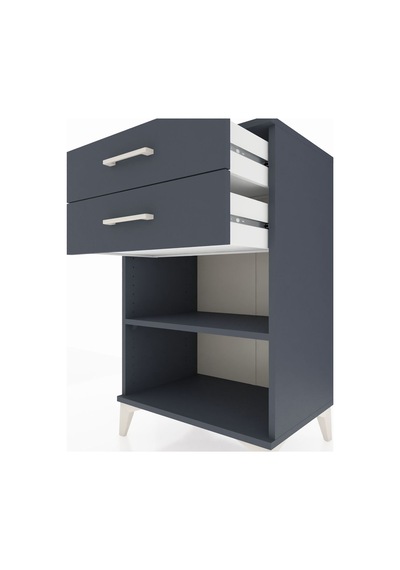 Hyperion Komodin Tek Raflı 2 Çekmeceli 60x44x96 Antrasit-antr... Antrasit
