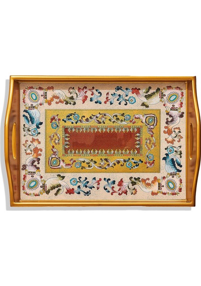 Pasabahce Çiçek Tepsi 41x28x7 Cm - 1 Adet Cok Renkli