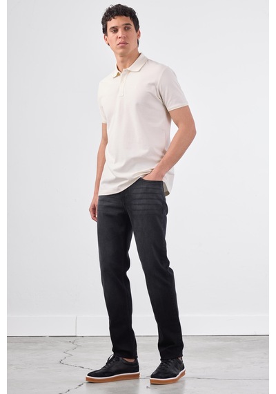 Dufy Beyaz Düz Erkek T-shirt - Slim Fit Beyaz