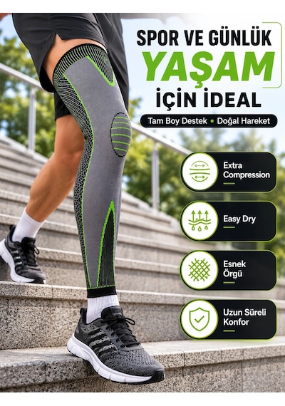 Erturkstore Mey İthalat Uzun Kompresyon Diz Destekliği Spor Ve Günlük Kullanım İçin Güçlü Destek -