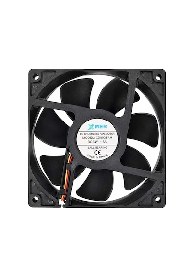 120x120x38mm Rulmanlı 12cm 24v 1.6a 3p Xmer 3 Uçlu Fan 120x120x25mm 59660082