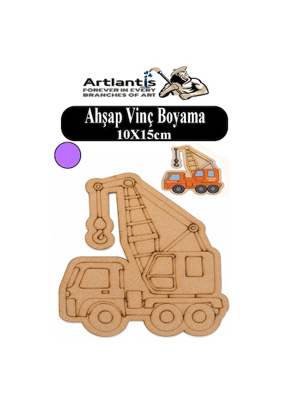 Ahşap Boyama Araçlar 1 Adet 10x15cm Taşıtlar Boyama Figürü Etkinlik Çoçuk Gelişim Motor Beceri Kreş Anasınıfı Lila