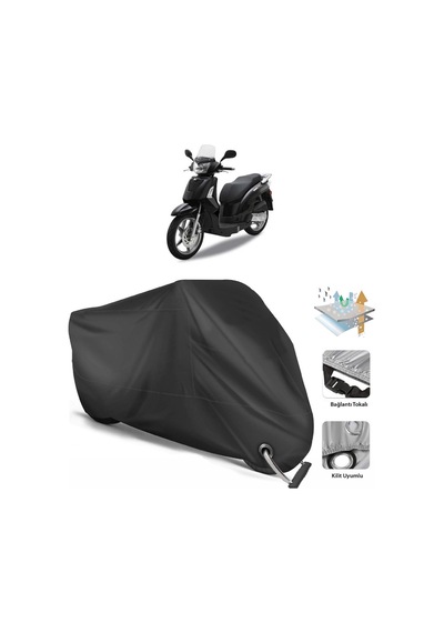 Kymco People S 200 Motor Branda (Bağlantı, Kilit Uyumlu)-Siyah (457271418)