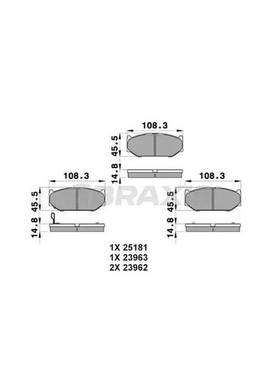Suzuki Swift 2 On Fren Balatasi 1.3 1998-2003 Braxıs Ab0206