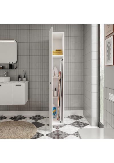 Savana M Çok Amaçlı Banyo Kiler Dolabı Beyaz