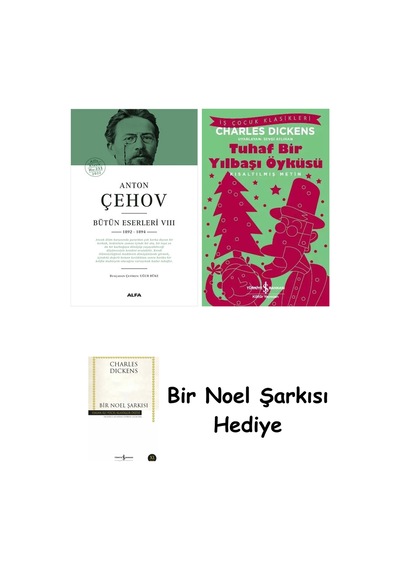 Anton Çehov Bütün Eserleri 8 Ciltli + Tuhaf Bir Yılbaşı Öyküsü + Bir Noel Şarkısı