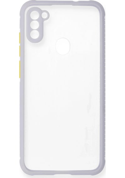 Cosmotex Newface Samsung Galaxy Uyumlu  A11 Kılıf Miami Şeffaf Silikon - Lila