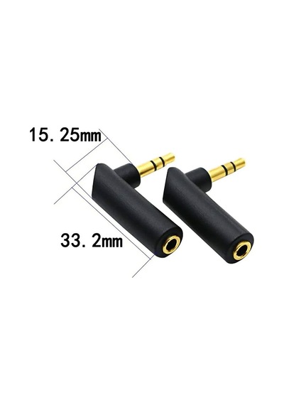 Doksan Derece 3.5mm Stereo Çevirici Jak Ltipi 90 Derece Stereo Jak