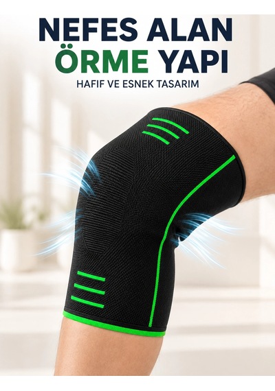 Erturkstore Mey İthalat Örme Dizlik Esnek Nefes Alabilen Günlük Spor Diz Desteği -