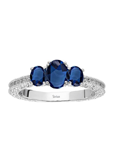 Sirius Pırlanta Ve Oval Safir Taşlı Yüzük 0807R0087