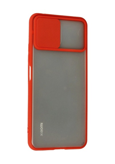 Newface - 36 - Xiaomi Mi 11 Lite Kılıf Palm Buzlu Kamera Sürgülü Silikon - Csmo-tex - - Kırmızı