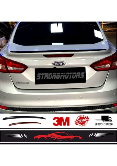 Spoiler Ford Focus 3 - 3.5 - 4 Bagaj Üzeri Çıta Spoiler 115Cm