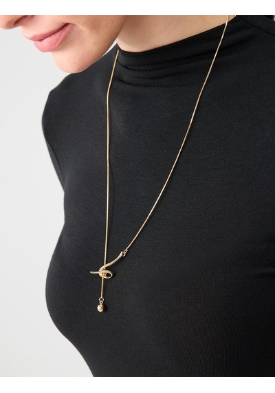 Jimmy Key Jimmy Key Altın Rengi Burgu Figürlü Uzun Ayarlanabilir Kolye 6sw425691150