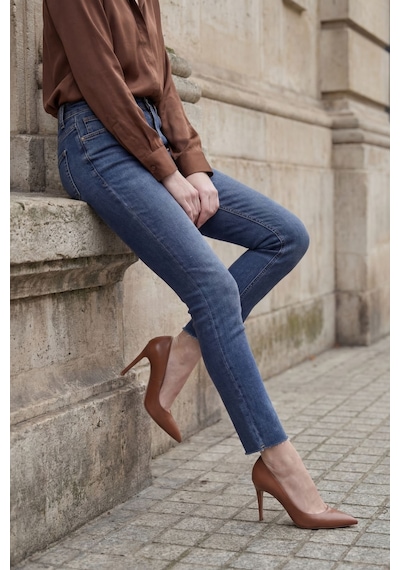 Hiccup My Fashıon Yüksek Bel Dar Kesim Skinny Kot Pantolon Lacivert