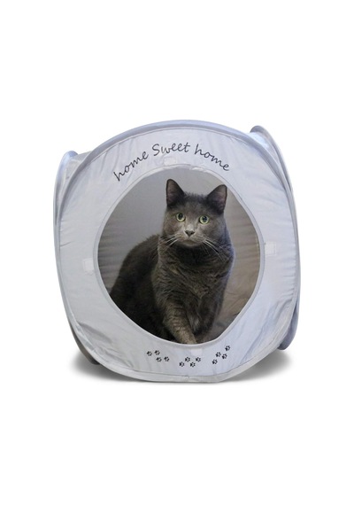 Home Sweet Home Pop Up Kedi Küpü. Katlanabilir İç Mekan Kedi Evi. Köpekler Ve Diğer Evcil Hayvanlar İçin Kapaklı Evcil Hayvan Yatağı Saklanma Mağarası Açık Küp - Gri