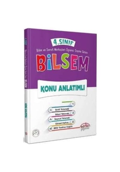 4.sınıf Bilsem Sınavına Hazırlık Konu Anlatım - Editör Yayınları