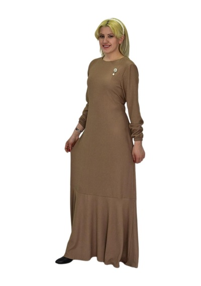Kadın Bürümcük Uzun Kol Elbise Bgl-st03723 001