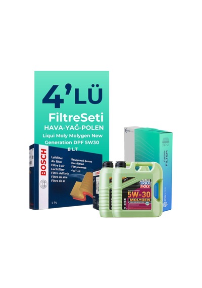 Bosch Kia Sportage 2.0 Dizel Filtre Bakım Seti Liqui Moly Motor Yağlı (2011-2015) 4 Lü -