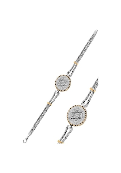 Takıhan Mührü Süleyman Kral Zincir Tasarımlı Gümüş Bileklik 20 CM