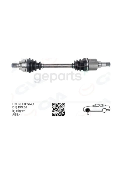 Ön Aks Komple Sol Focus 2 1.6- 1.8 Tı 2004-2011 C Max 1.6 1.8 Tı 2005-2011 Benzinli Volvo S40 2 1.6 2005-2012 V50 1.6 2005-2012