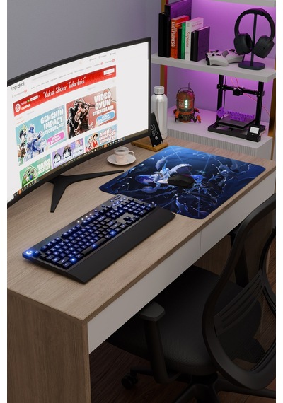 Yelan Genshin Impact Anime Gacha V4 - 48x40 Xl Gaming Mouse Pad Fare Altlığı
