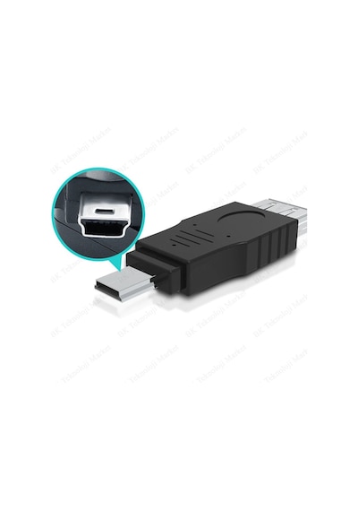 Mini Usb Erkek To Usb Dişi Otg Dönüştürücü