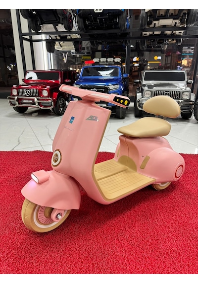 Oyuncaksepeti Vespa Akülü Motor 12 Volt 2-5 Yaş Pembe