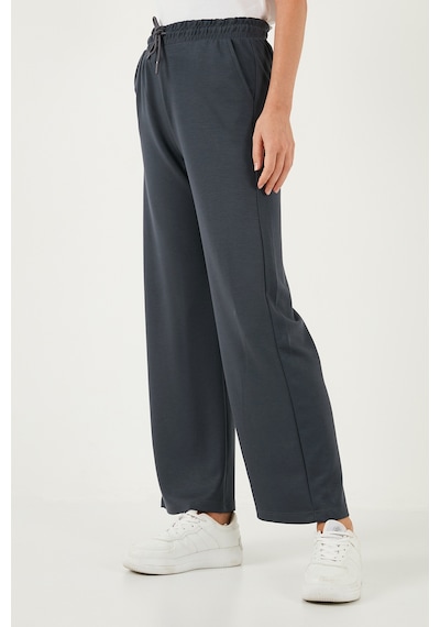 Lela Streç Bol Paça Regular Fit Oysho Kumaş Bayan Eşofman Altı 5865881 Füme