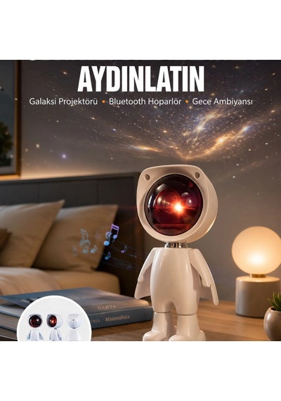 Projeksiyon Güneş Lambası Astronot Gün Batımı Projektör Led Işıklı Yeni Nesil Renkli