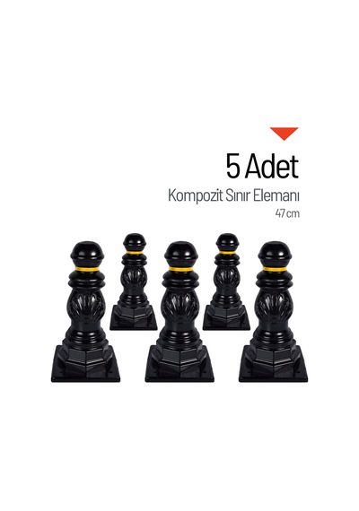 5'li Kompozit Sınır Elemanı Seti 47 Cm-3635