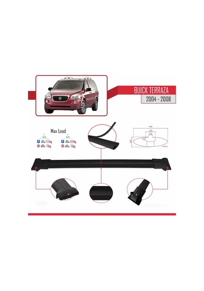 Buick Terraza Cxl 2004-2008 Arası İle Uyumlu Fly Model Ara Atkı T