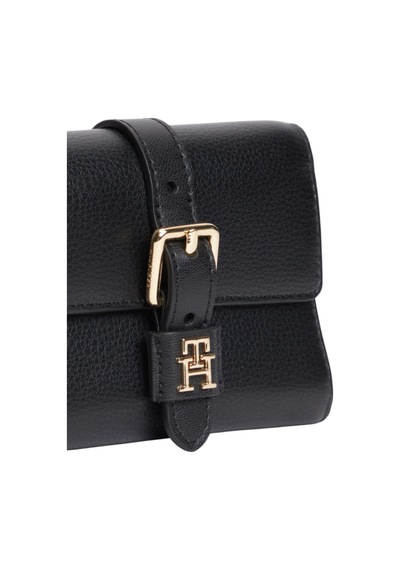 Tommy Hilfiger Th Buckle Trıfold Kadın Siyah Cüzdan - Aw0aw18936