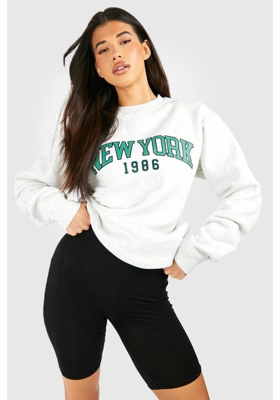 Startmore New York Baskılı Üç İplik Ünisex Oversize Sweatshirt Beyaz Beyaz Startmore New York Baskılı Üç İplik Ünisex Oversize Sweatshirt Beyaz Beyaz