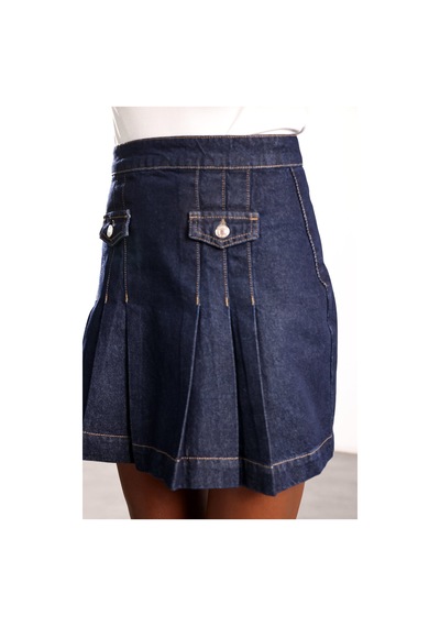 5in1Canpolat Lacivert Denim Etek Ceket Takım 0001