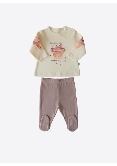 Kitikate Organik Little Cupcake 2'li Takım Natural Krem